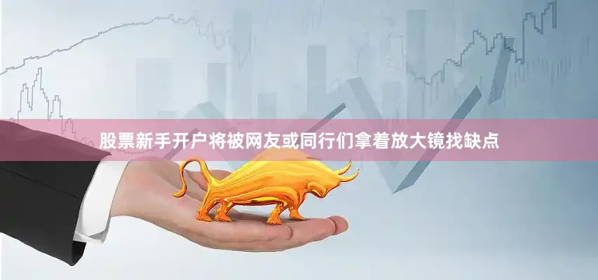 股票新手开户将被网友或同行们拿着放大镜找缺点
